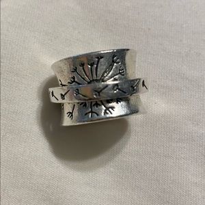 Ring 925 dandelion 
Silver Spinner Meditation Thumb Ring Anxiety Ring